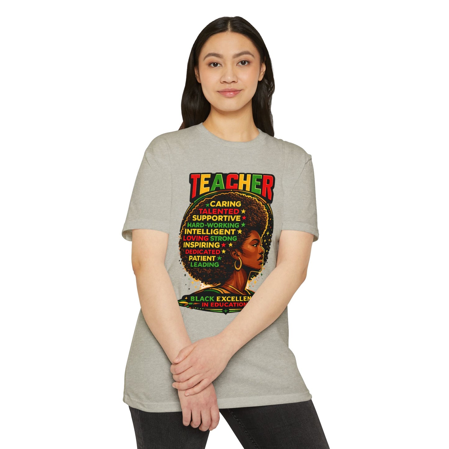 Teacher Black Excellence T-Shirt — Inspirational Afrocentric Educator Design
