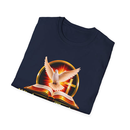 Wisdom and Theology T-Shirt — Dove, Bible & Cross Christian Tee