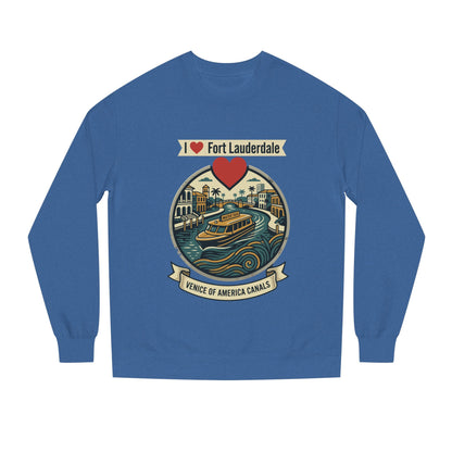 I  Fort Lauderdale Crewneck Sweatshirt — Venice of America Canals Graphic