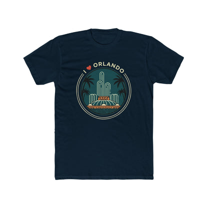 Orlando Fountain Retro Graphic Tee — I  Orlando Travel T‑Shirt