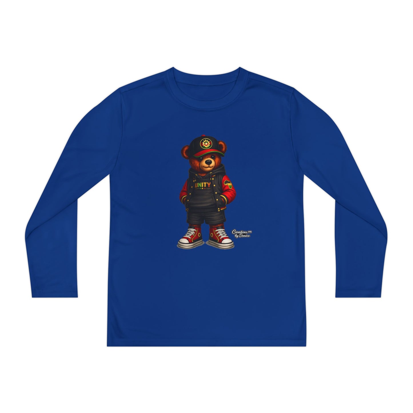 Youth Long Sleeve Tee — Streetwear Teddy Bear Graphic