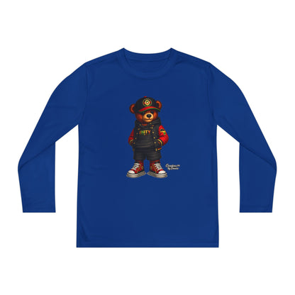 Youth Long Sleeve Tee — Streetwear Teddy Bear Graphic