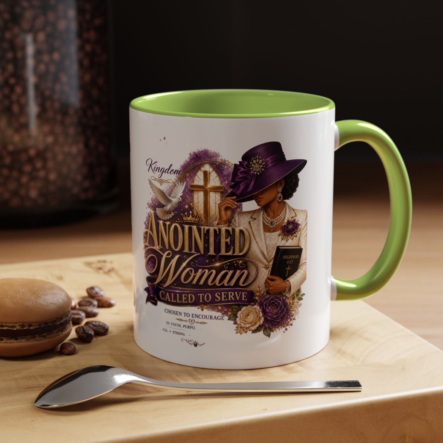 Anointed Woman Coffee Mug — Faithful, Called to Serve Accent Mug (11/15oz)