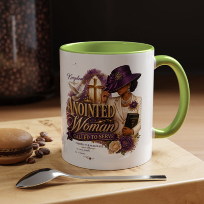 Anointed Woman Coffee Mug — Faithful, Called to Serve Accent Mug (11/15oz)