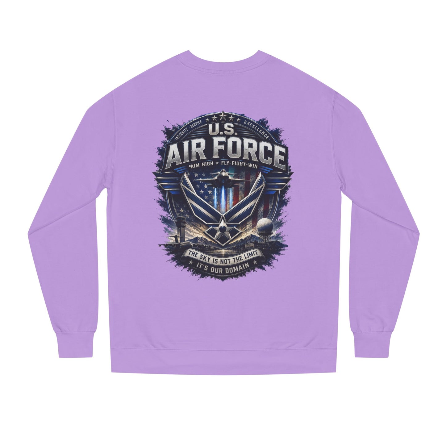 Air Force Crewneck Sweatshirt - U.S. Military Emblem Graphic