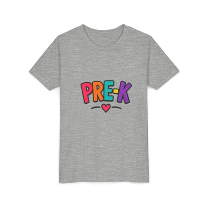 Pre-K Kids Tee — Colorful Heart Preschool Shirt for Boys & Girls