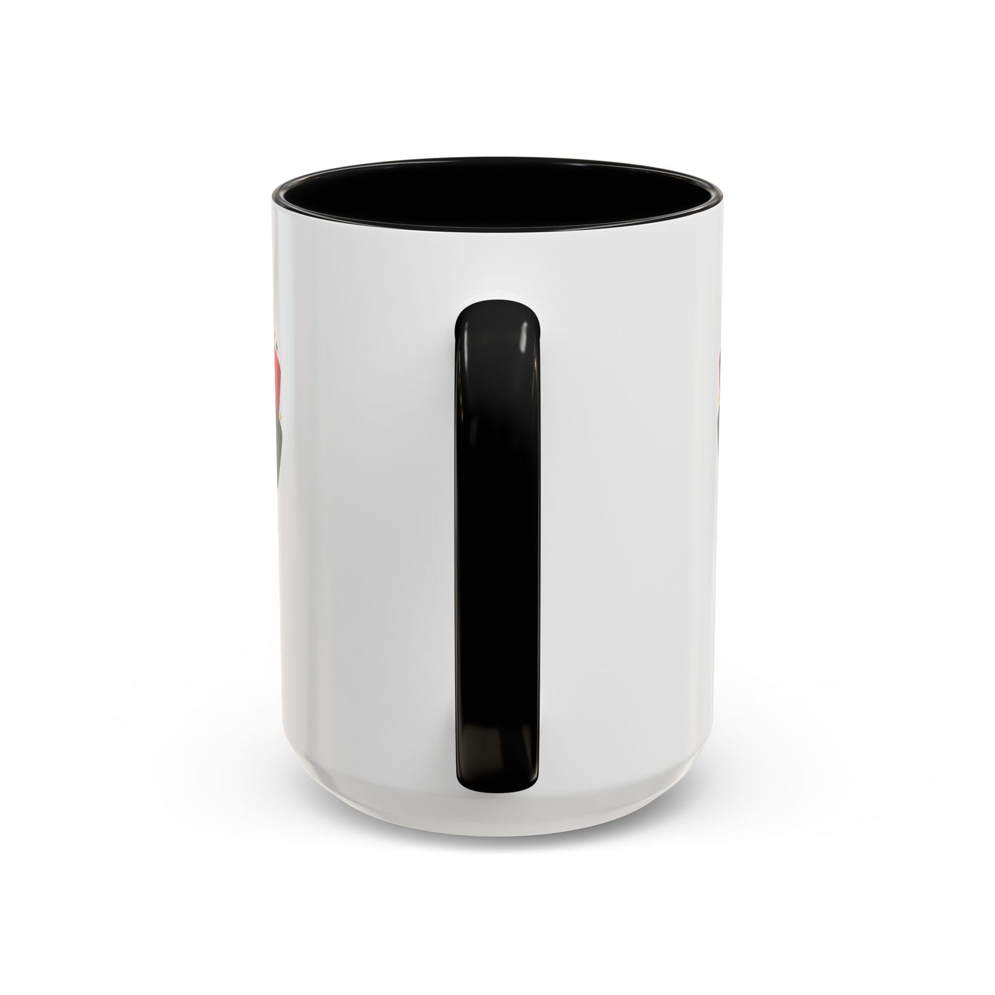 Juneteenth Ribbon Coffee Mug — Black/Red/Green Celebration Accent Mug