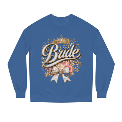 Bride Sweatshirt — Floral Crown Bridal Crewneck for Bachelorette & Wedding