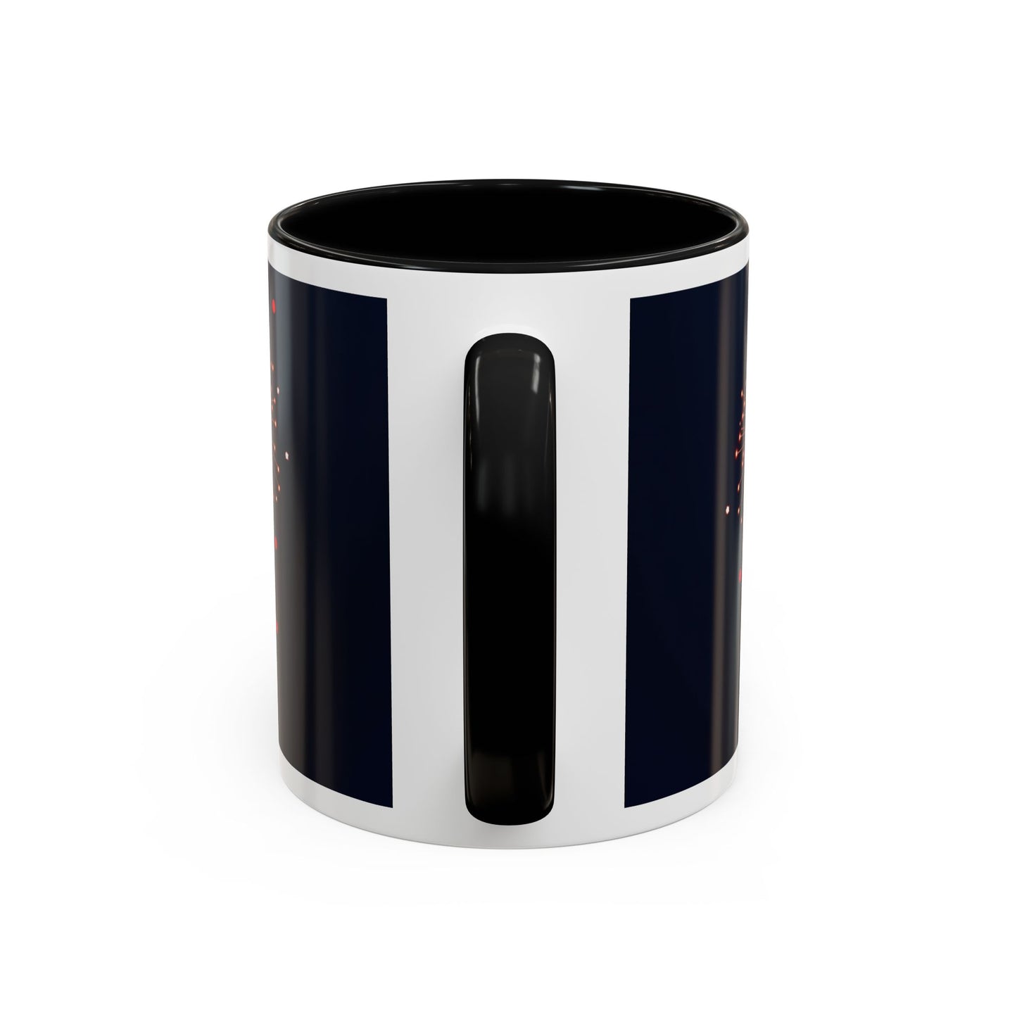USA 250 Years of Freedom Accent Coffee Mug — Patriotic 1776–2026 Fireworks Design (11/15oz)