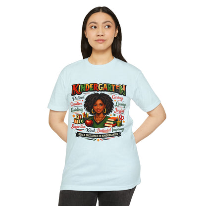 Kindergarten Teacher T-Shirt – Black Excellence in Kindergarten Design