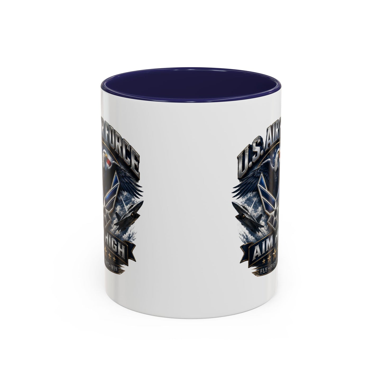 U.S. Air Force Accent Coffee Mug — Aim High Eagle Design (11/15 oz)