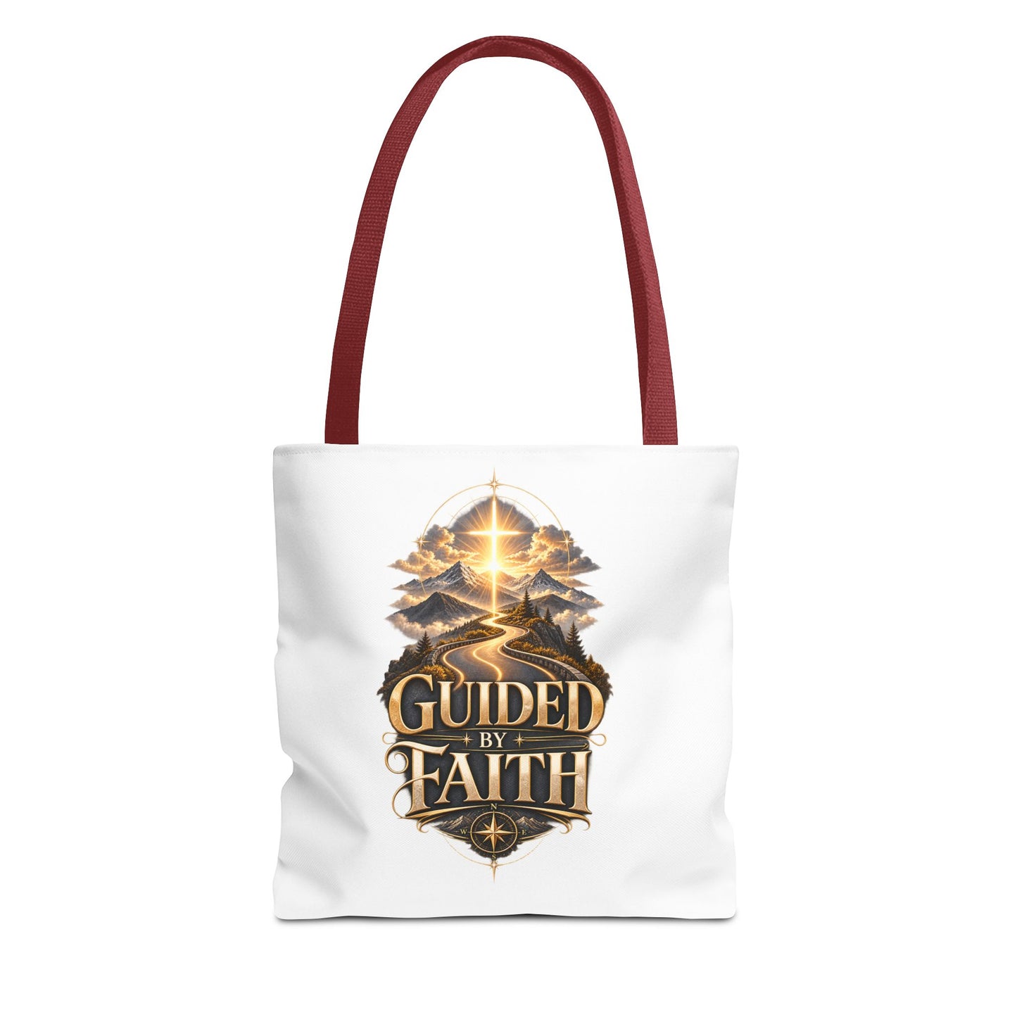 Guided by Faith Tote Bag — Christian Inspirational Canvas Tote
