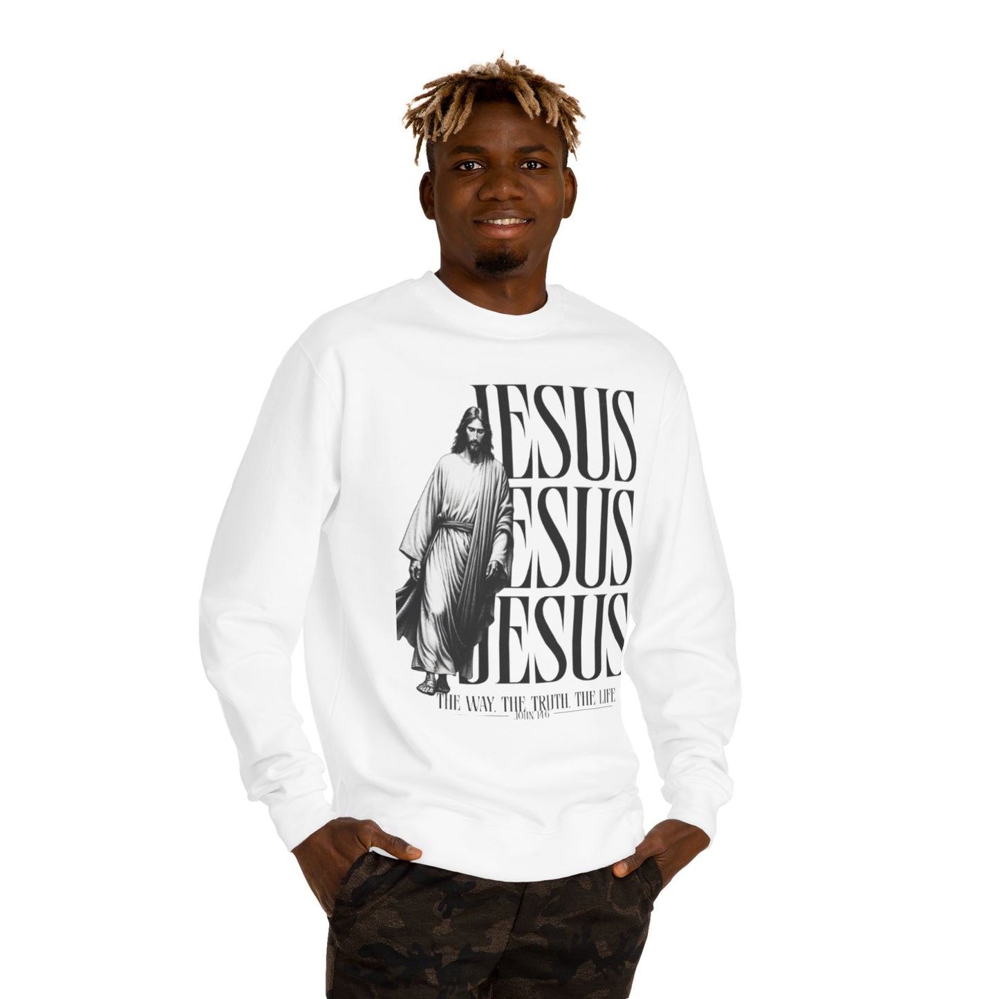 Jesus Crewneck Sweatshirt – The Way The Truth The Life Religious Pullover