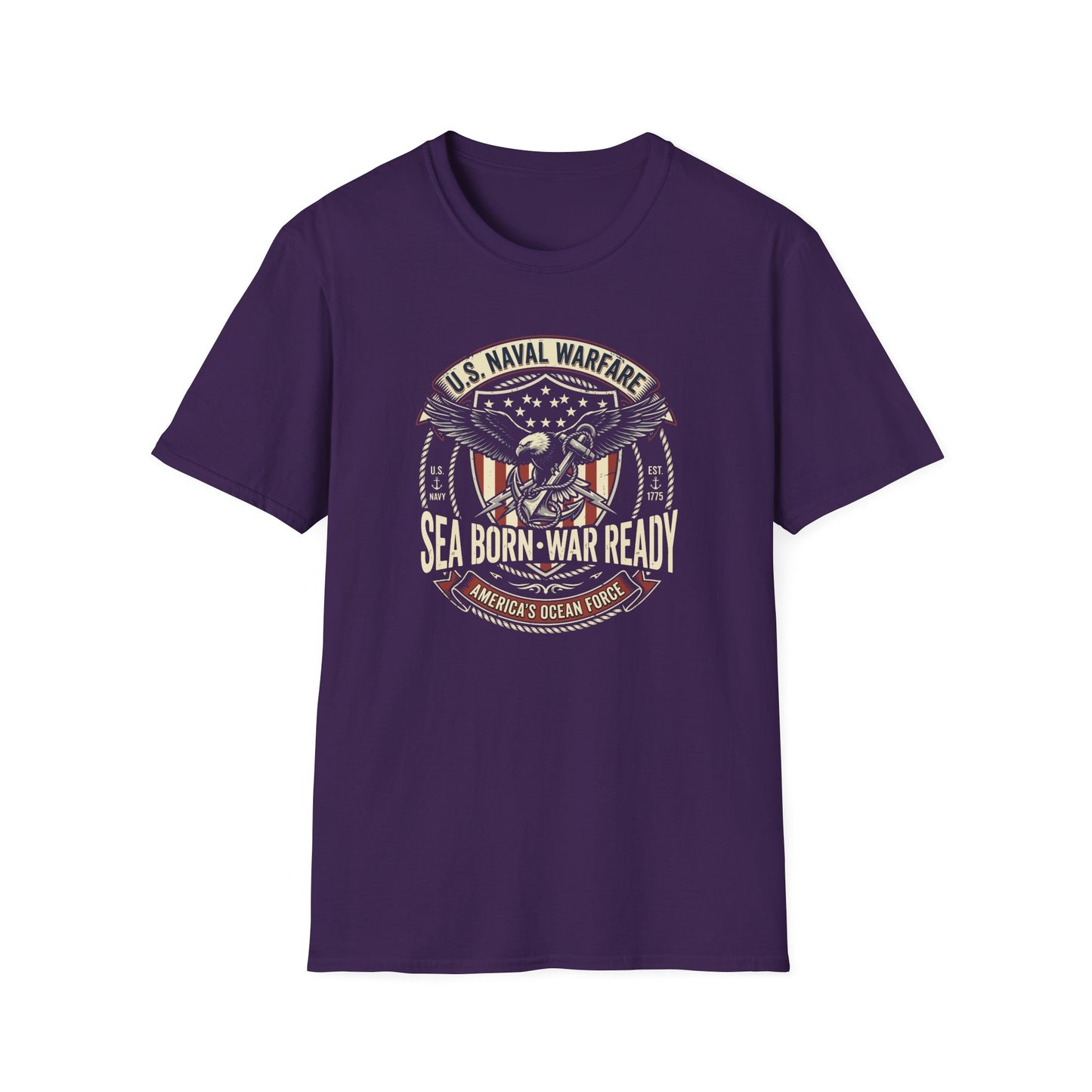 U.S. Naval Warfare Sea Born-War Ready America’s Ocean Force T-Shirt