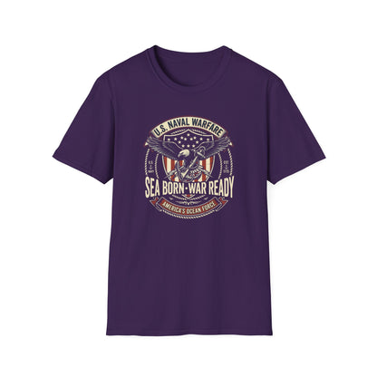 U.S. Naval Warfare Sea Born-War Ready America’s Ocean Force T-Shirt