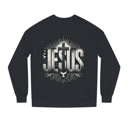 Jesus Graphic Sweatshirt — Vintage Religious Cross & Lamb Crewneck