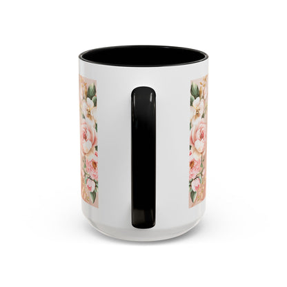 Mother's Heart Floral Accent Coffee Mug – “A Mother's Heart…Where Love Speaks the Loudest” (11/15oz)