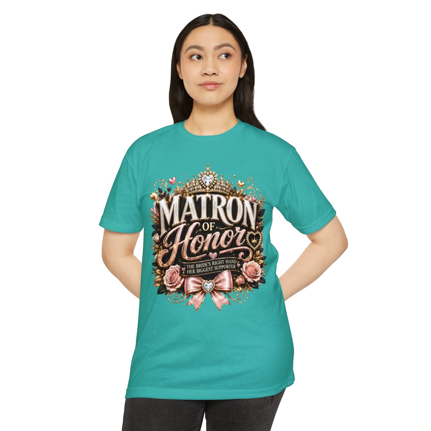Matron of Honor T-Shirt — Floral Bridal Party Tee