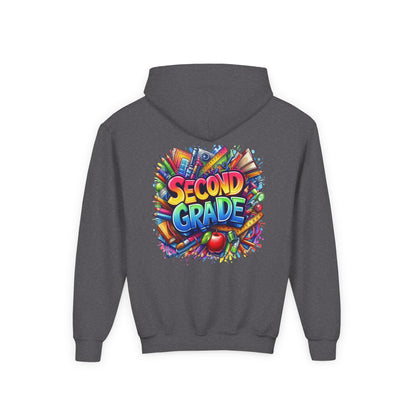 Second Grade Kids Hoodie — Colorful School Day Pullover