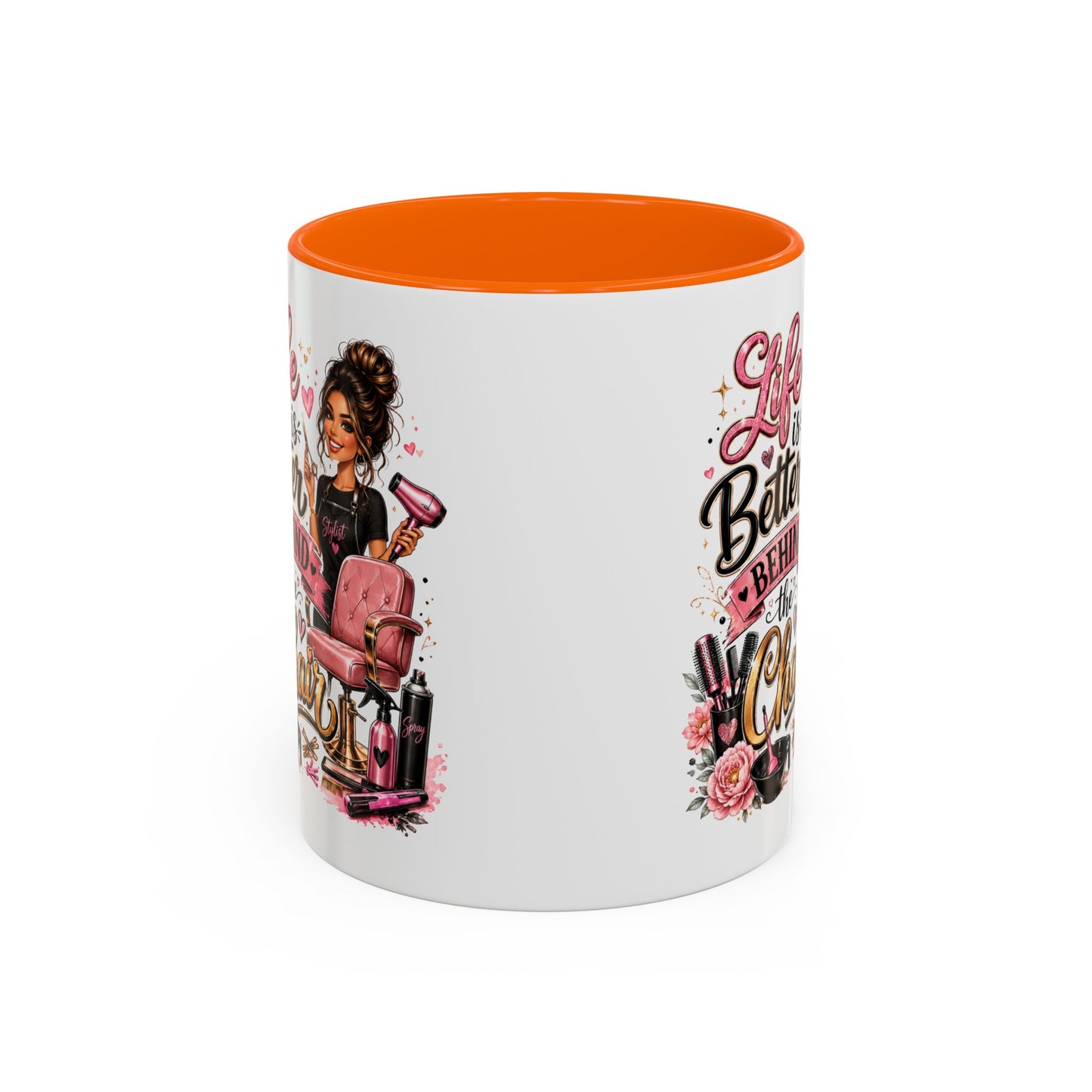 Life Is Better Behind the Chair Coffee Mug — Hair Stylist Barber Salon Gift (11/15oz)