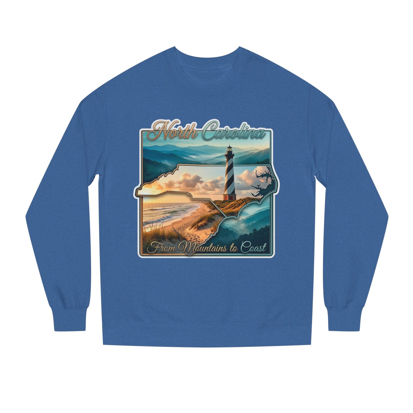 North Carolina Lighthouse Sweatshirt — From Mountains to Coast Scenic Crewneck