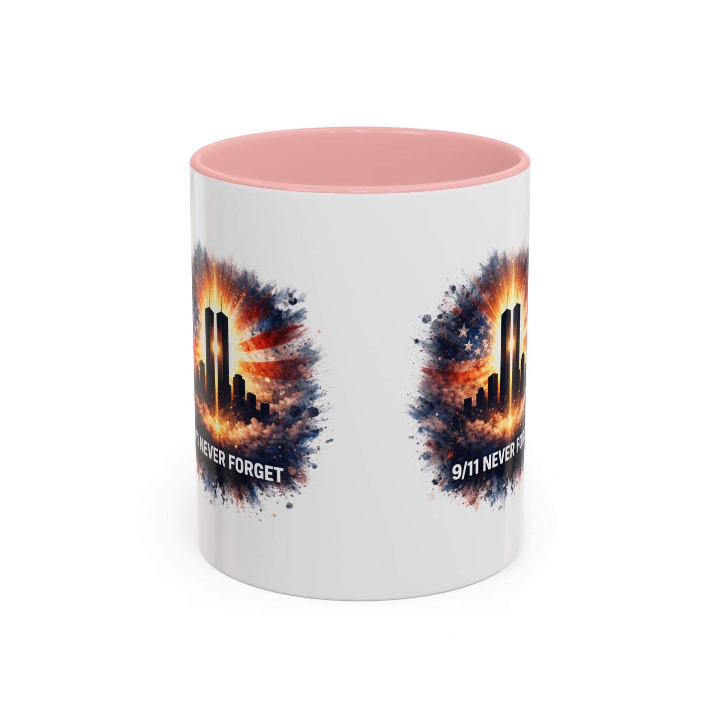 9/11 Never Forget Coffee Mug - Memorial Tribute Accent Mug (11/15oz)