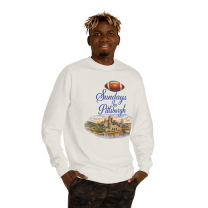 Sundays in Pittsburgh Sweatshirt — City Skyline Football Crewneck