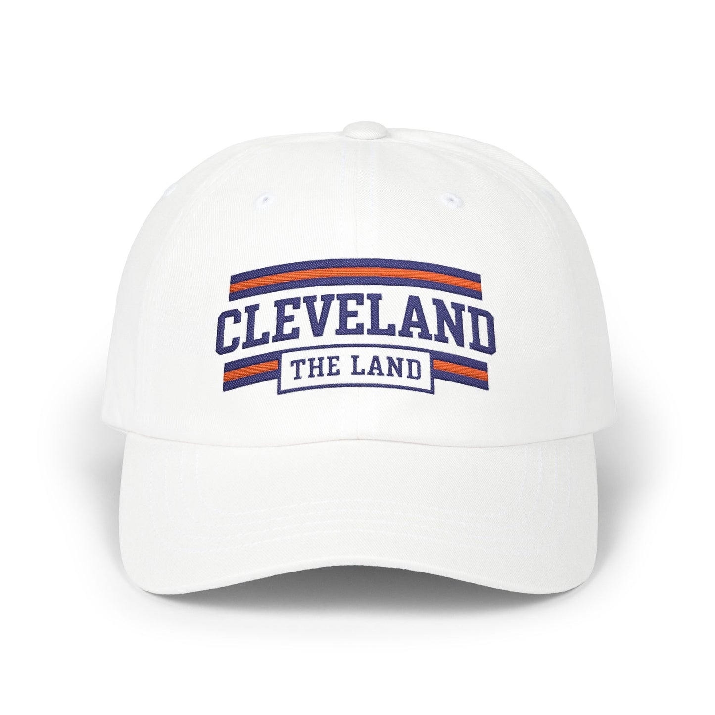 Cleveland "The Land" Classic Dad Cap — Embroidered White Baseball Hat