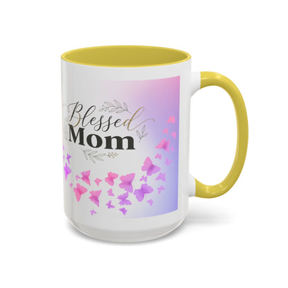 Blessed Mom Butterfly Mug — Colorful 11oz/15oz Ceramic Gift for Mother's Day
