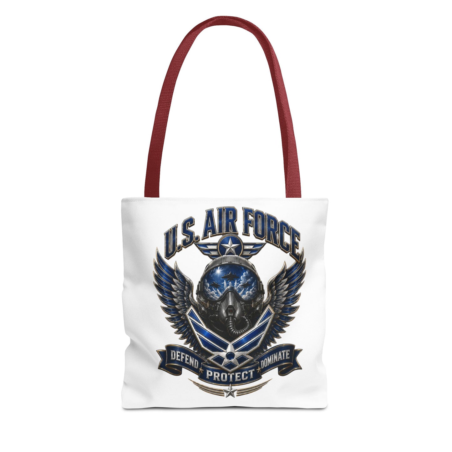 U.S. Air Force Emblem Tote Bag — Military Wings & Skull Design