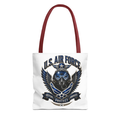 U.S. Air Force Emblem Tote Bag — Military Wings & Skull Design