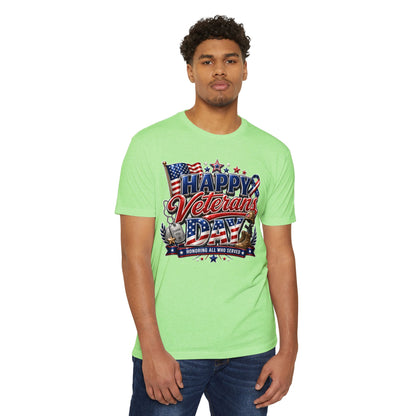 Veterans Day T-Shirt - "Happy Veterans Day" Patriotic Military Tribute Tee