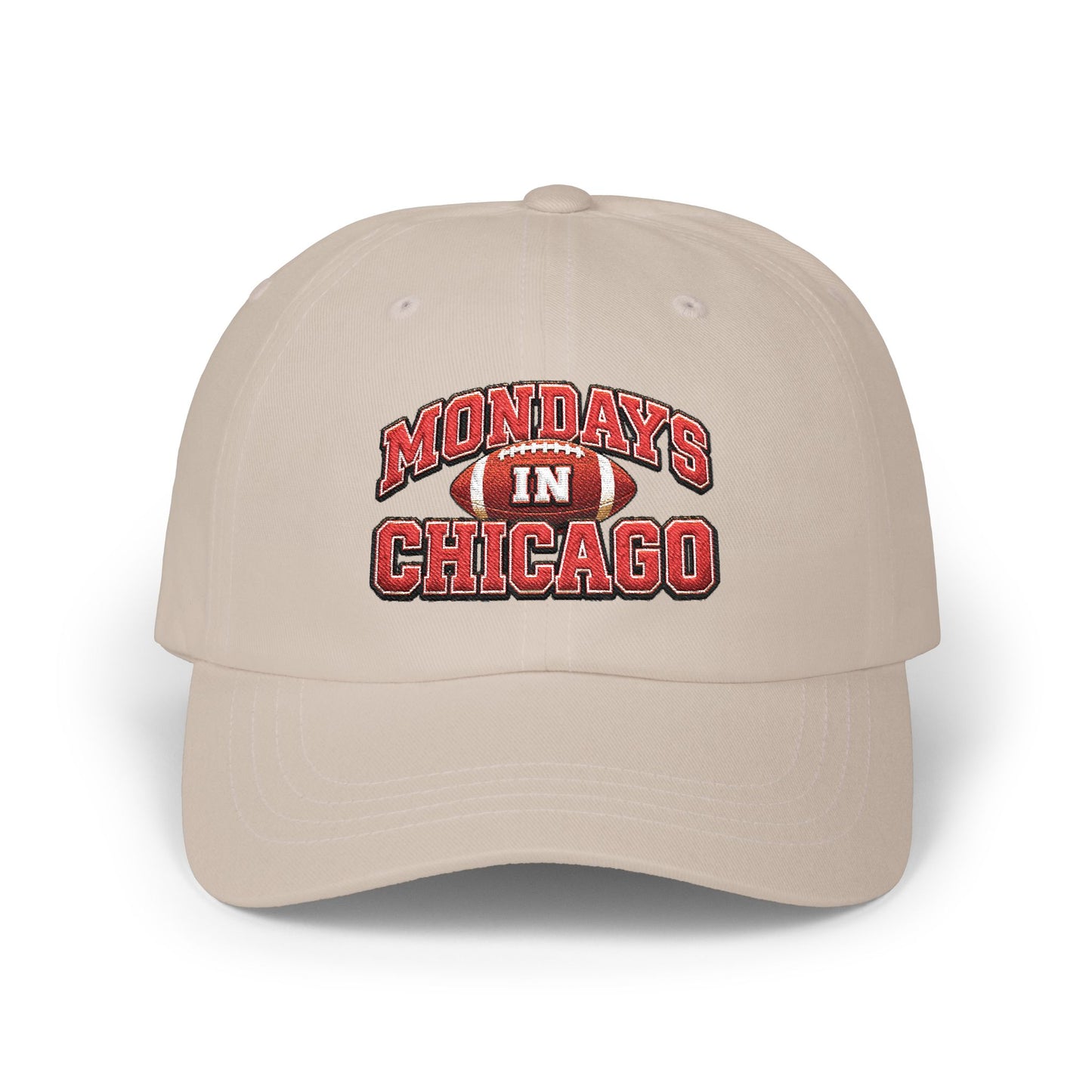 Mondays in Chicago Dad Cap – Vintage Football Logo Baseball Hat