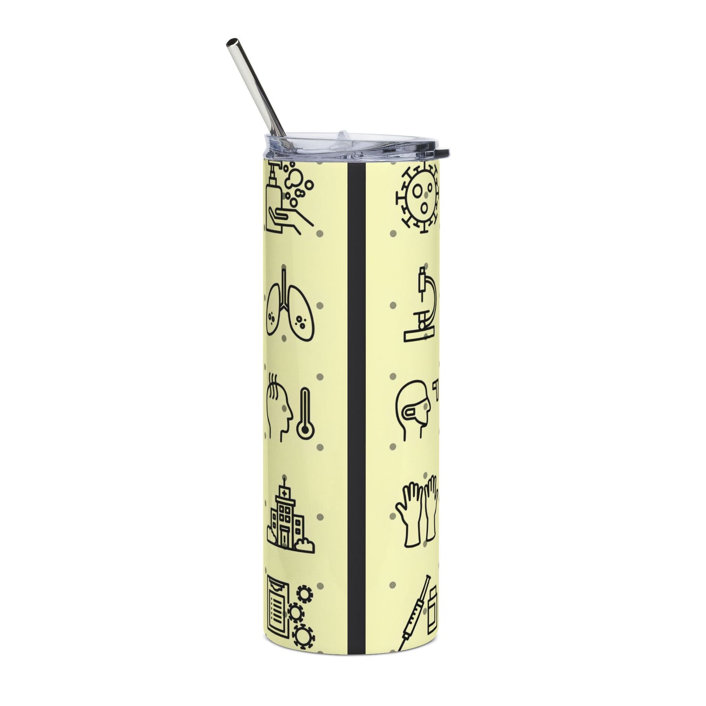 Medical Icons 20oz Stainless Tumbler — Healthcare Worker Travel Cup