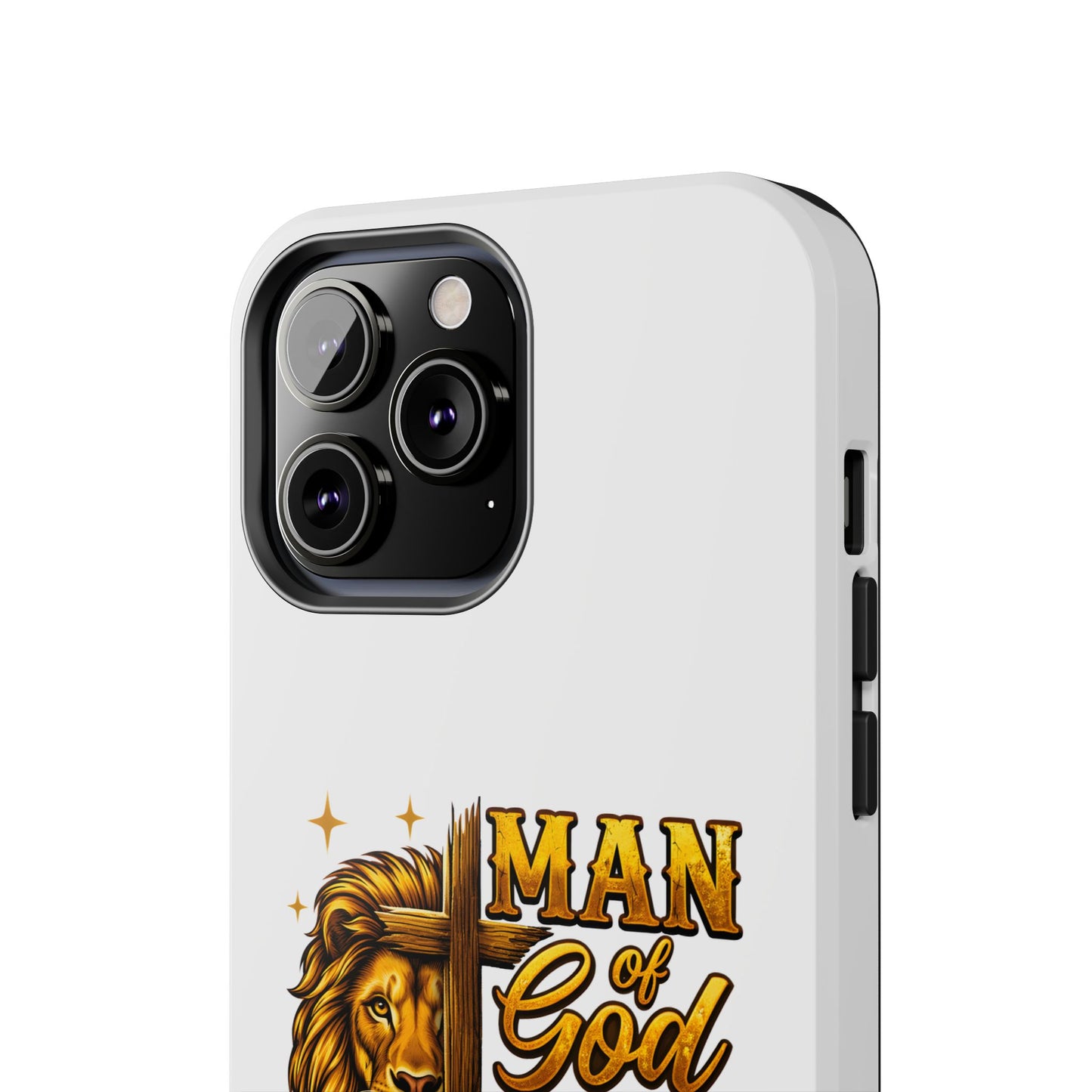Man of God Lion Phone Case — ‘Man of God’ Christian Protector Dad Gift