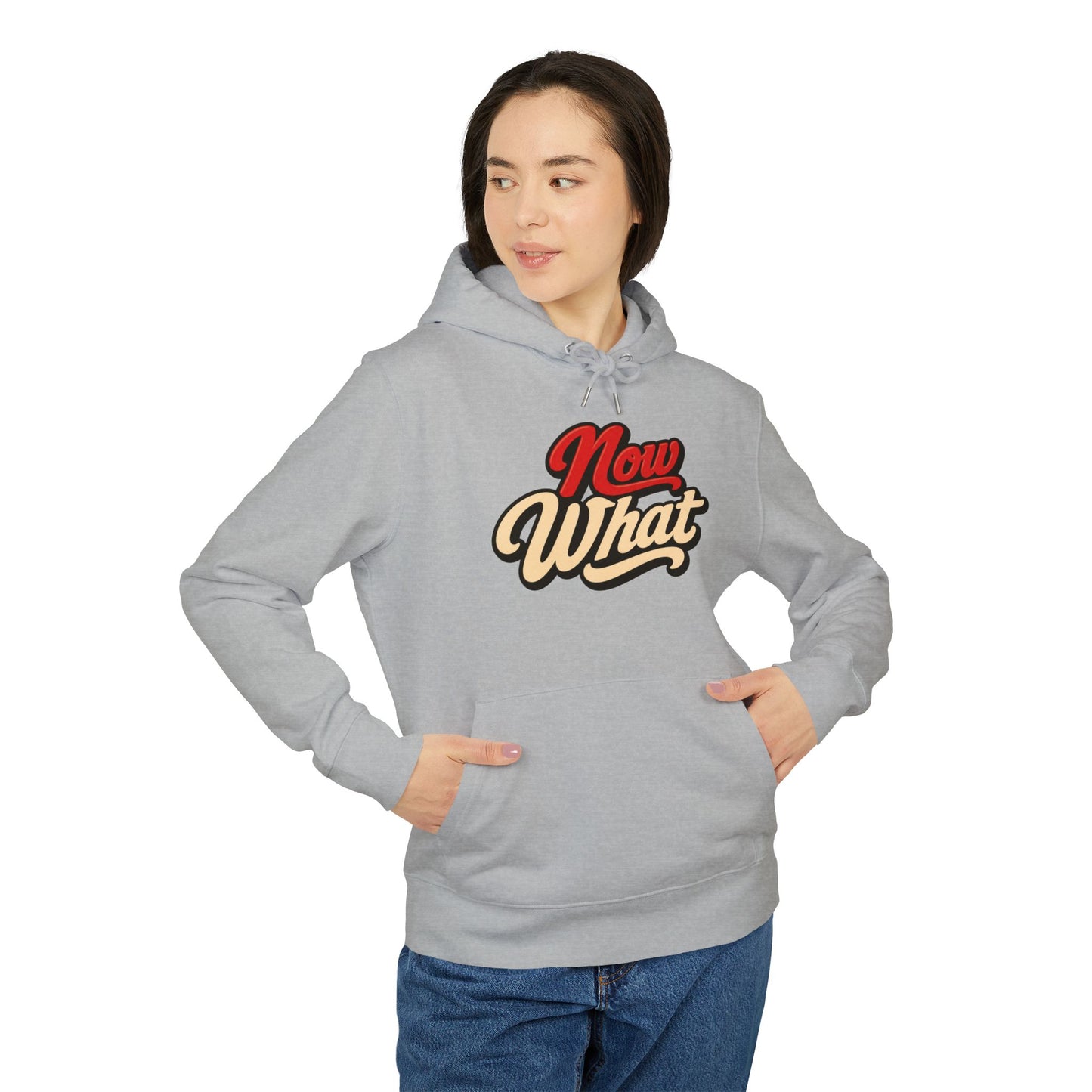 Now What Hoodie — Retro Script Graphic Pullover