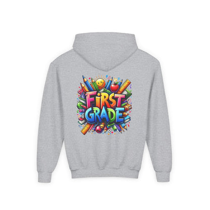 First Grade Kids Hoodie – Colorful Back-to-School Sweatshirt