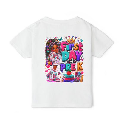 Toddler T-Shirt — "First Day of Pre-K" Colorful Back-to-School Graphic