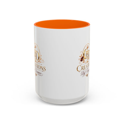 Accent Coffee Mug — Creations By Donece Logo Ceramic Mug (11/15 oz)