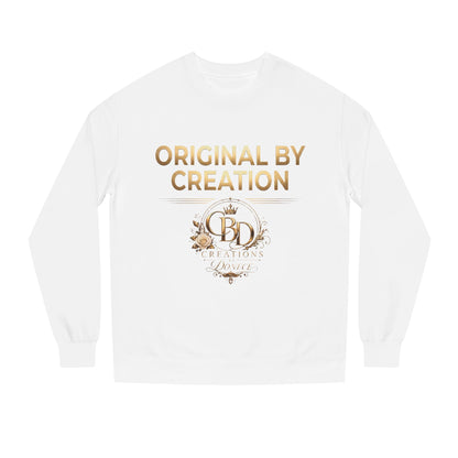 Original By Creation Crewneck Sweatshirt — Gold Emblem Inspirational Pullover