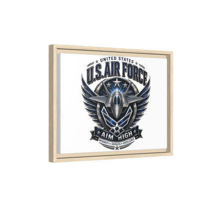 U.S. Air Force 'Aim High' Framed Canvas Print