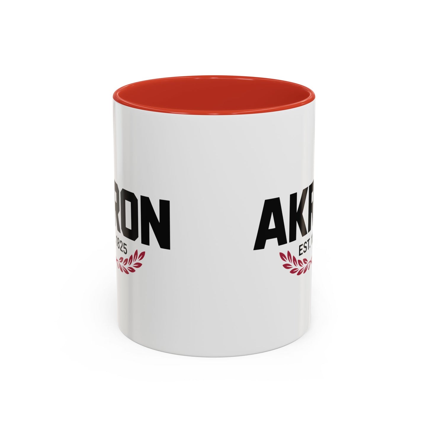 Akron Est. 1825 Accent Coffee Mug — Vintage City Pride Ceramic Mug