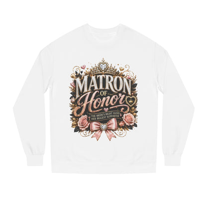 Matron of Honor Sweatshirt — Elegant Bridal Party Crewneck