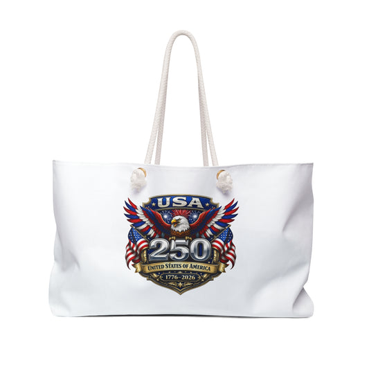 USA 250 Eagle Weekender Bag — Patriotic Travel Tote for 1776–2026 Celebrations