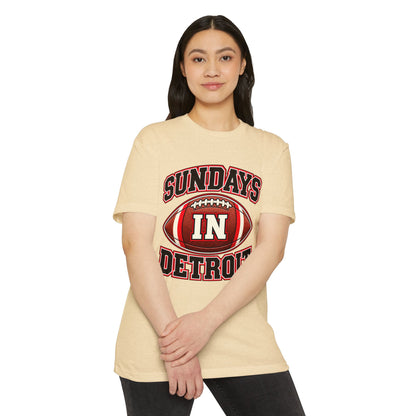 Sundays in Detroit Football T-Shirt