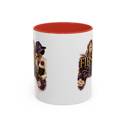 First Lady Church Coffee Mug — Elegant Purple Hat Gospel Tea Cup (11/15oz)