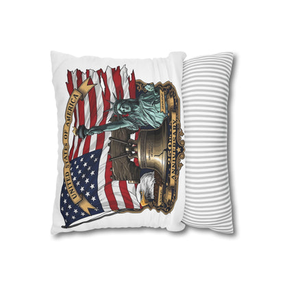 Liberty 250th Anniversary Decorative Pillowcase — Statue of Liberty, Liberty Bell & Flag Design (1776–2026)
