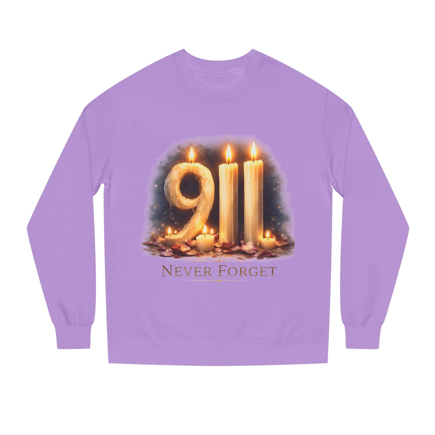 9/11 Never Forget Crewneck Sweatshirt — Memorial Tribute Pullover
