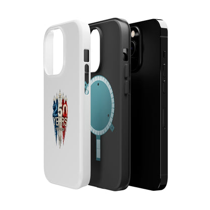 50 Years Patriotic iPhone Case — American Flag Anniversary Magnetic Impact-Resistant Case