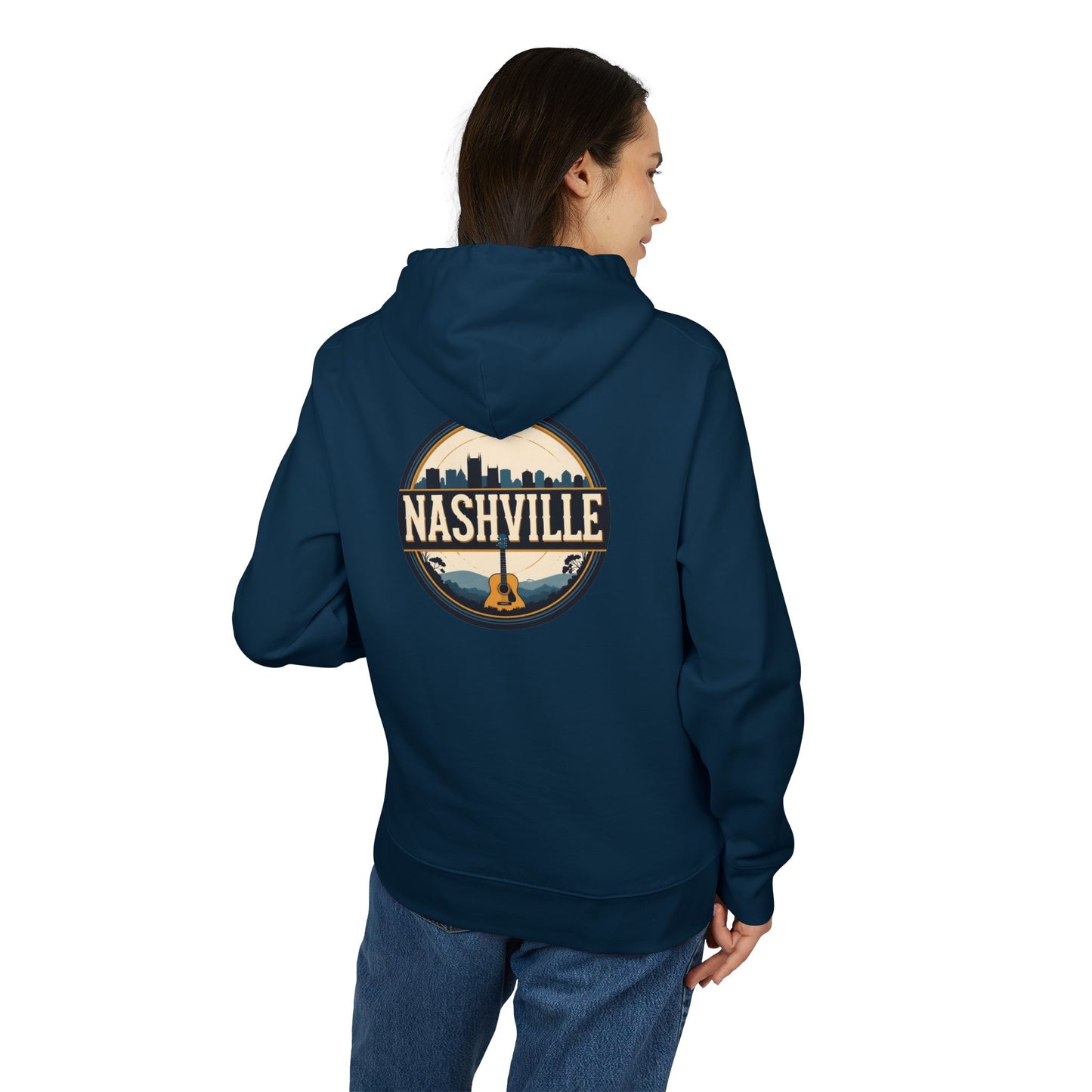 Nashville Guitar Skyline Hoodie - City Music Souvenir